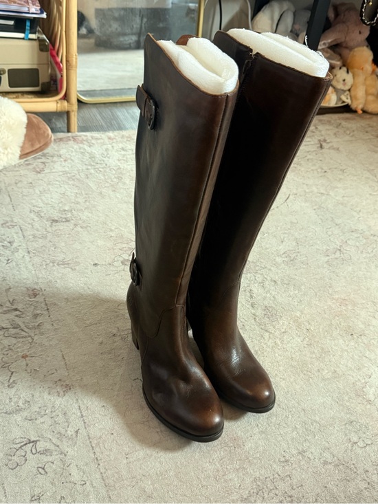 Liz Claiborne Shoes - Liz Claiborne Dark Brown Over-the-Knee Leather Boots